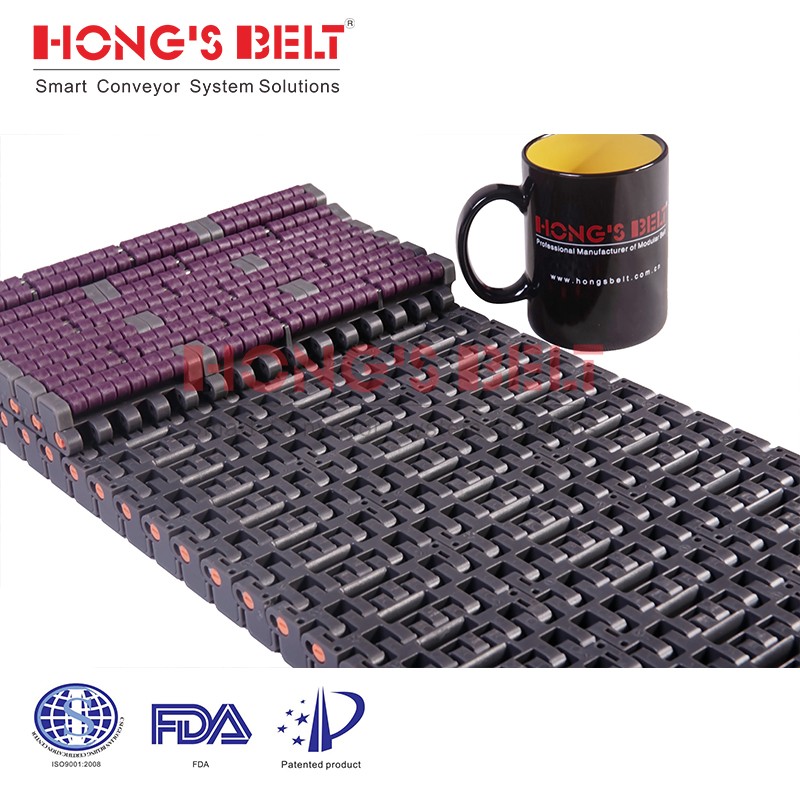 HONGSBELT HS-LBP1005 modular plastic conveyor belt for beverage packing line - Image 2