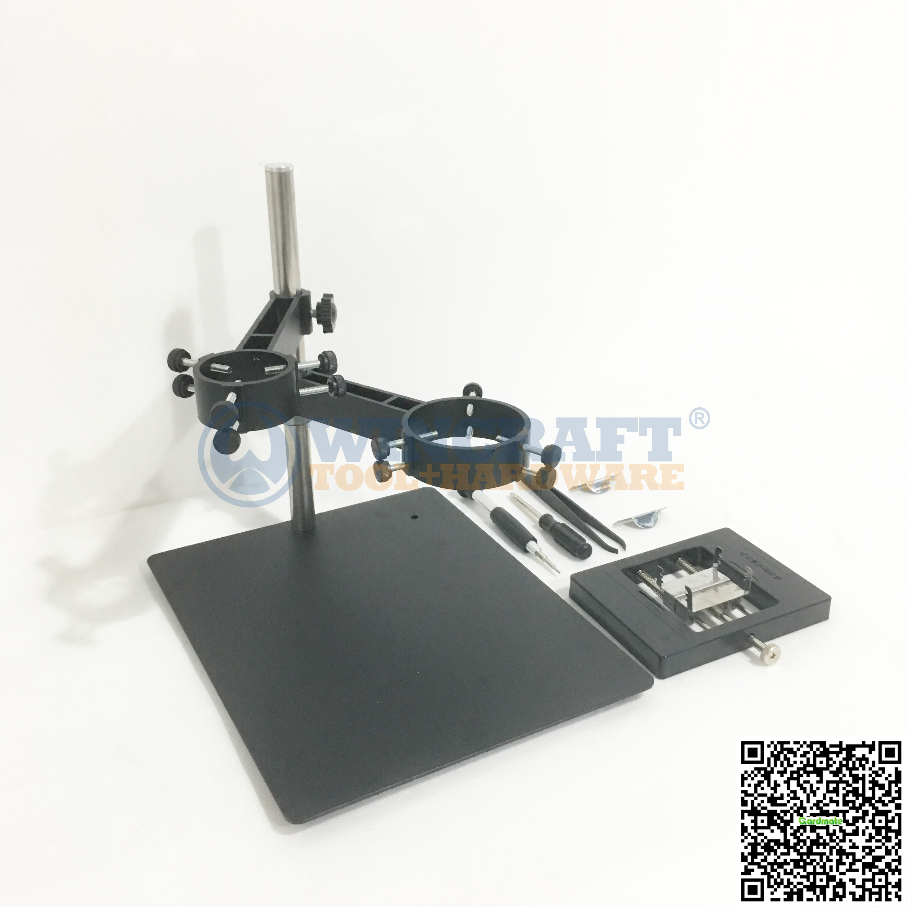 Hot Air Gun Clamp Stand Holder With Two Fixtures Clamp for SMD Rework Mobile Phone Repair Soldering Station - Image 2