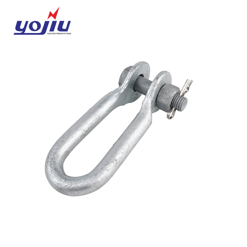 Close up of hot-dip galvanized U-type anchor shackle