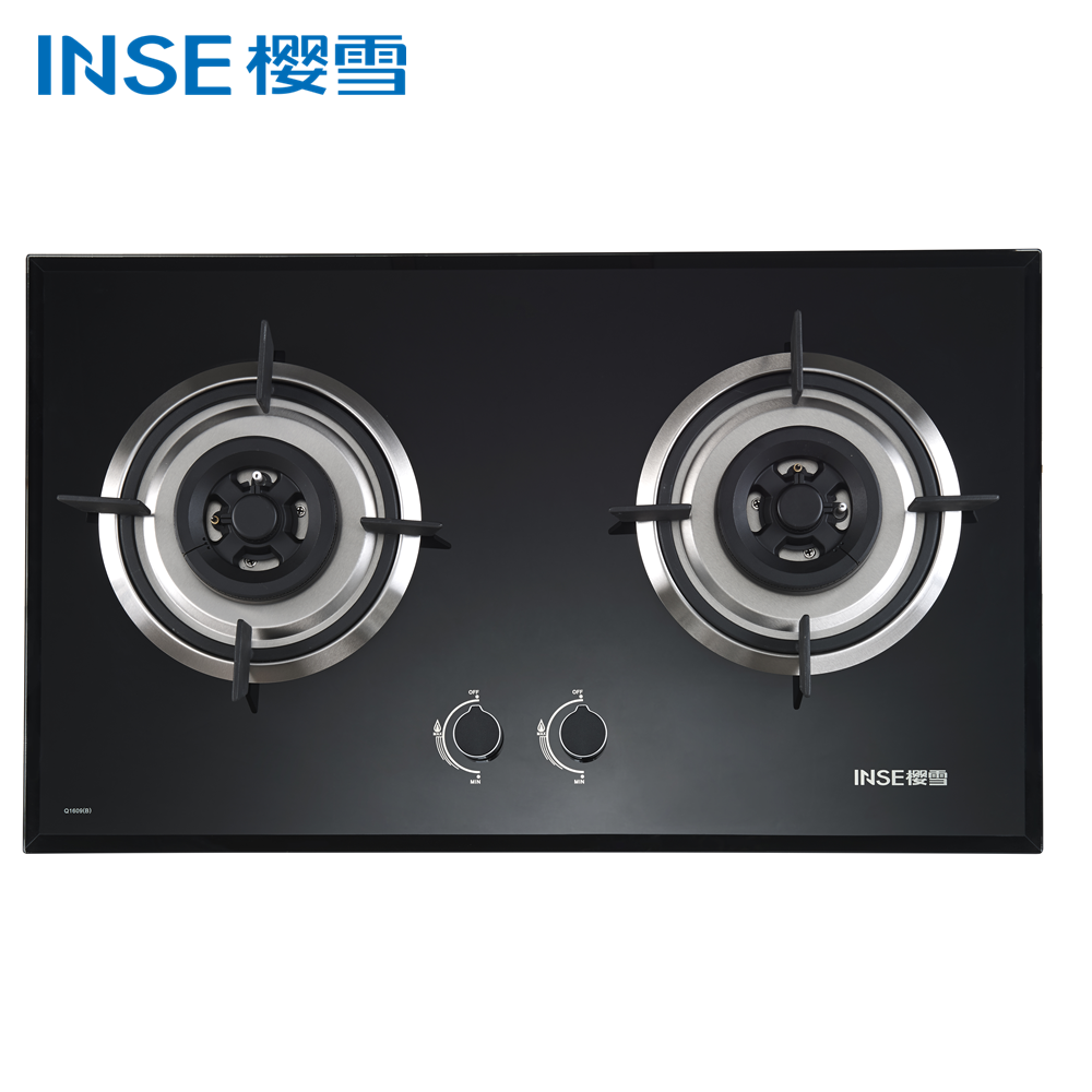 Two-Burner Built-In Tempered Glass Gas Stove