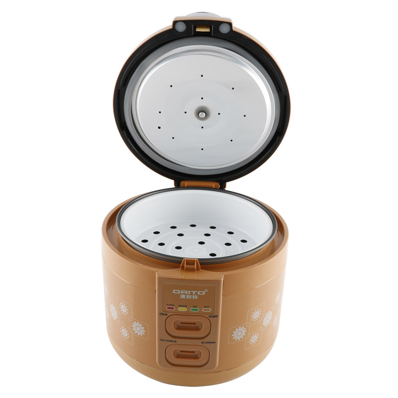 Close up of rice cooker control panel and display