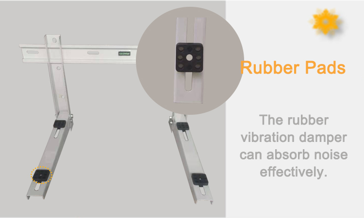 Rubber vibration damper on AC bracket
