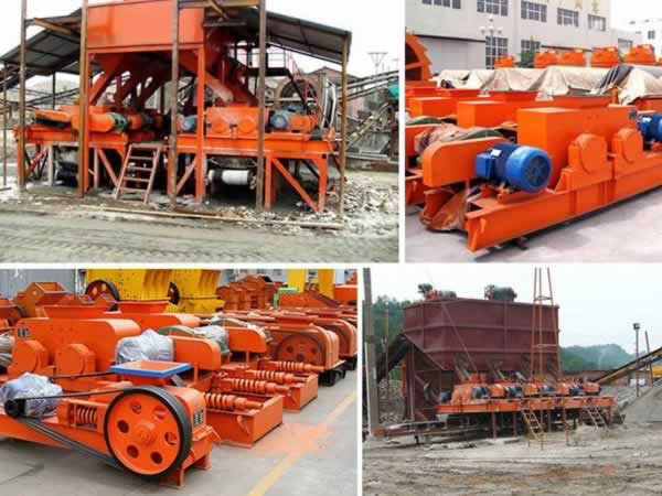 Diagram of roll crusher operation