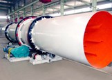 Close-up view of a slag dryer drum assembly