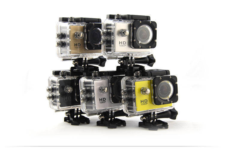 High definition action camera showing 1080P recording capability