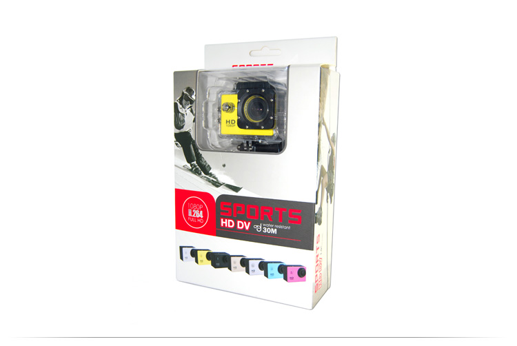 Waterproof action camera with housing