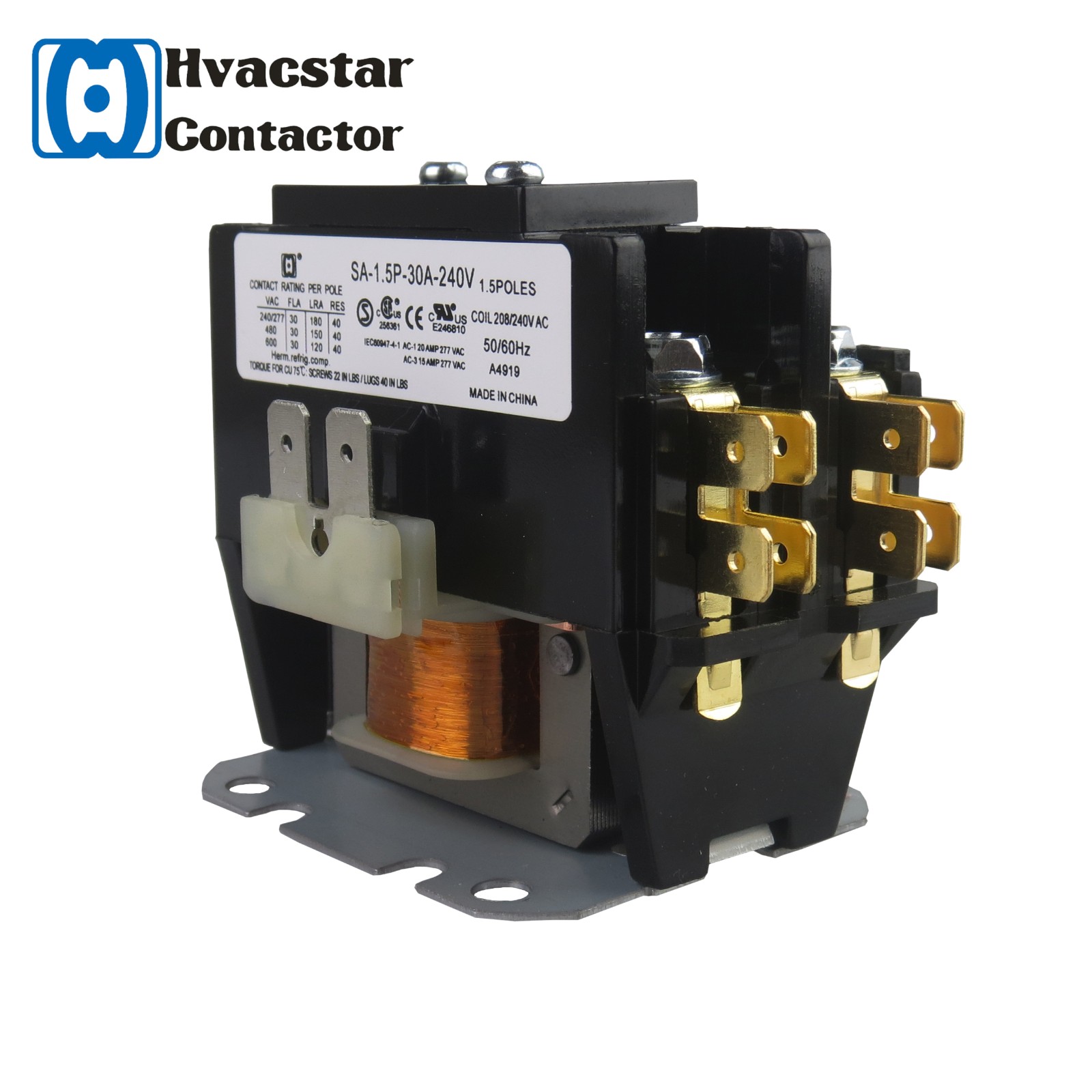 Hot Sale1.5P air conditioning types of contactors sa series 24V Coil AC contactor - Image 2