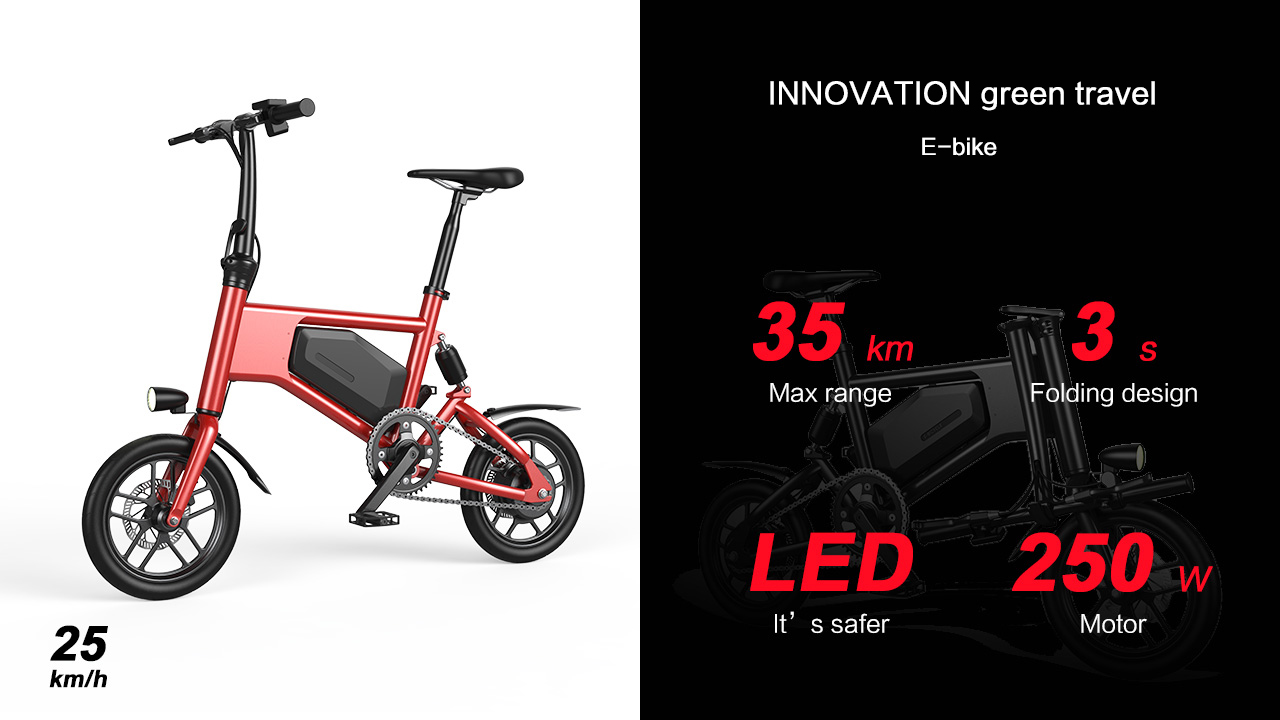 Electric bike performance stats and folding design