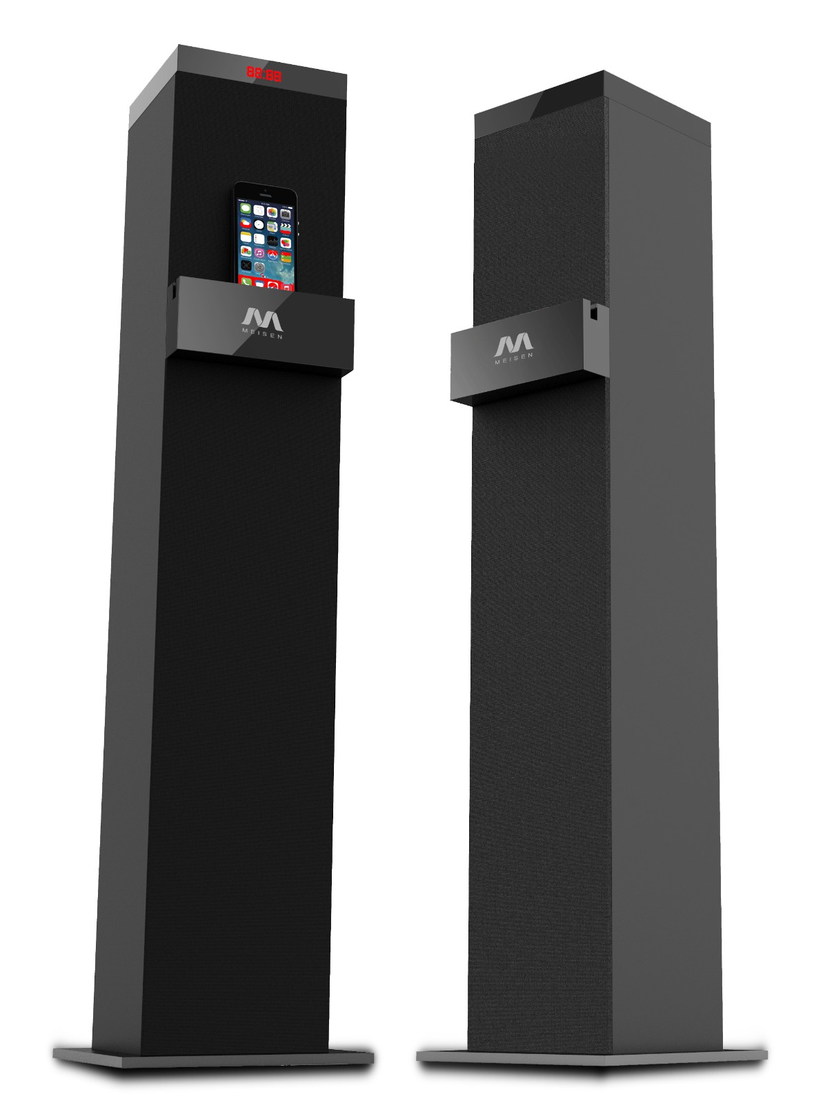 Bluetooth Karaoke Tower Speakers with Phone Dock