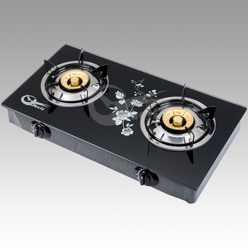Household High quality double burner tempered glass gas cooker stove - Image 3