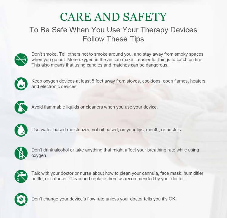 Safety guidelines for oxygen concentrator usage