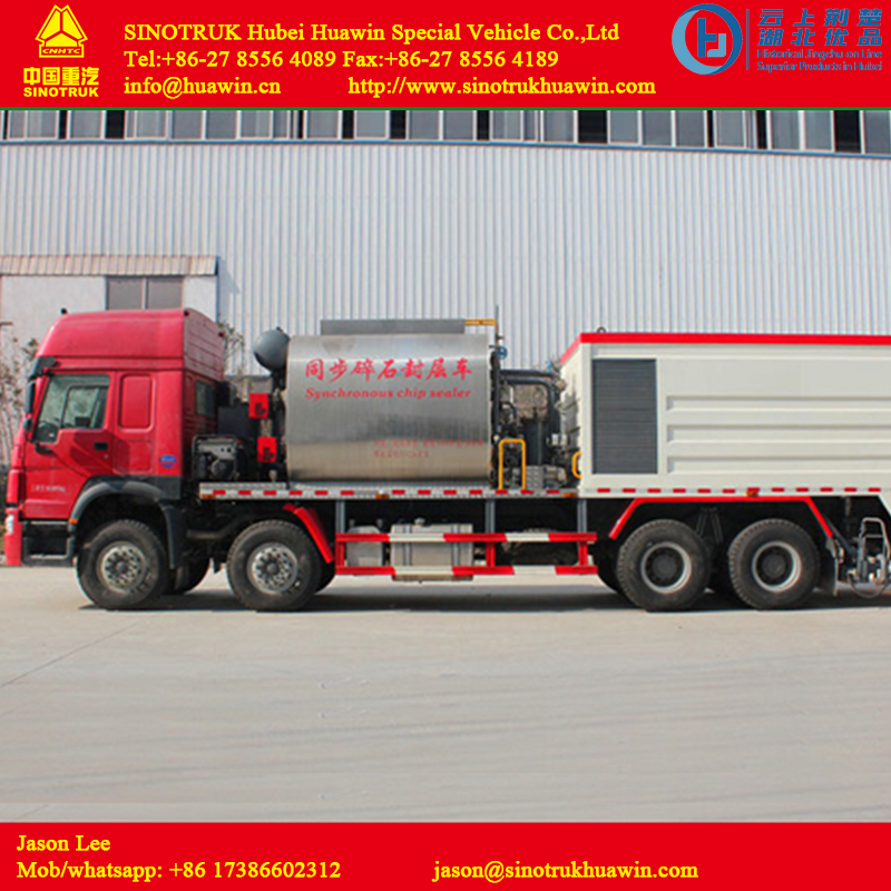 HOWO 8X4 Truck Synchronous Chip Sealer - Image 3