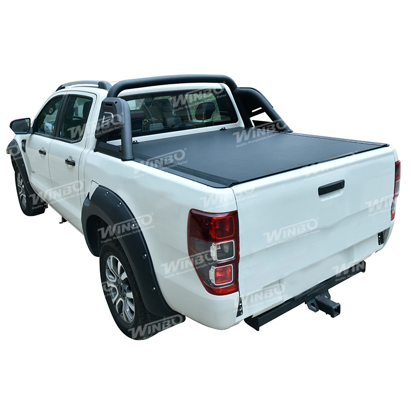 Roll-Up Truck Bed Tonneau Cover with Integrated Roll Bar