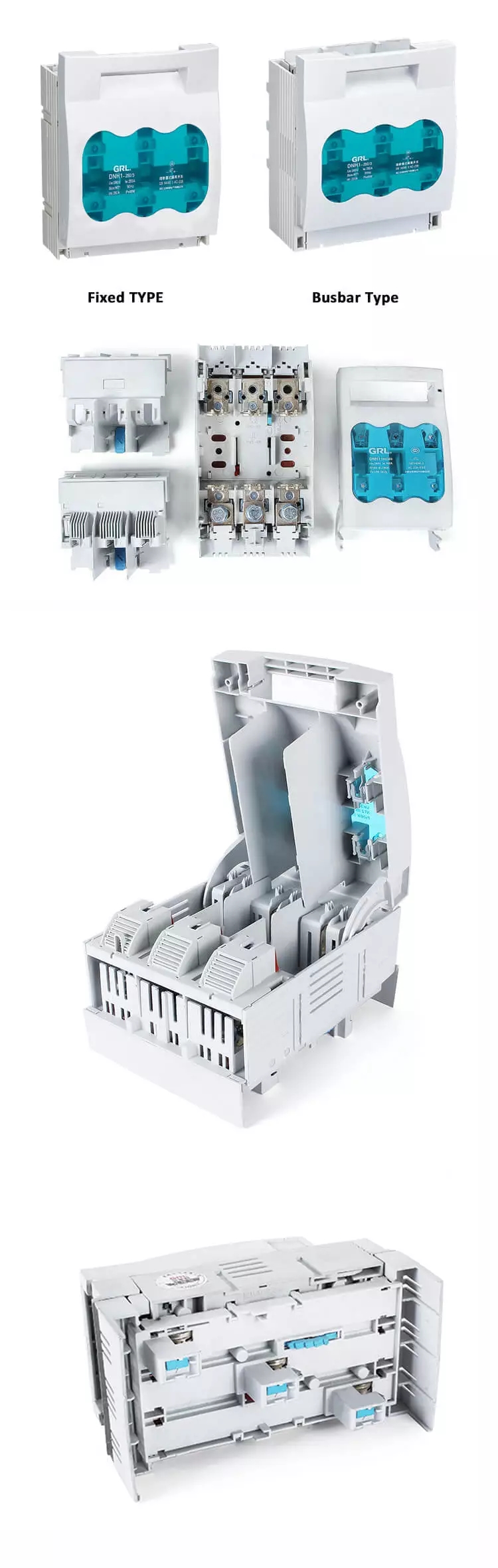 Low voltage HRC NH fuse isolating disconnector switch unit