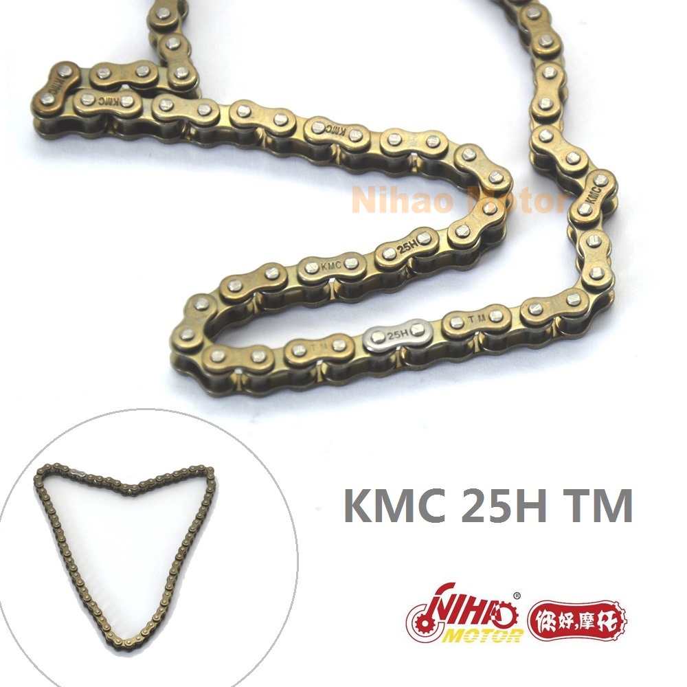 KMC 25H motorcycle chain detail