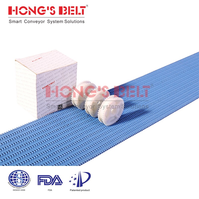 HS-4000A modular plastic conveyor belt for knife-edge conveyors - Image 3