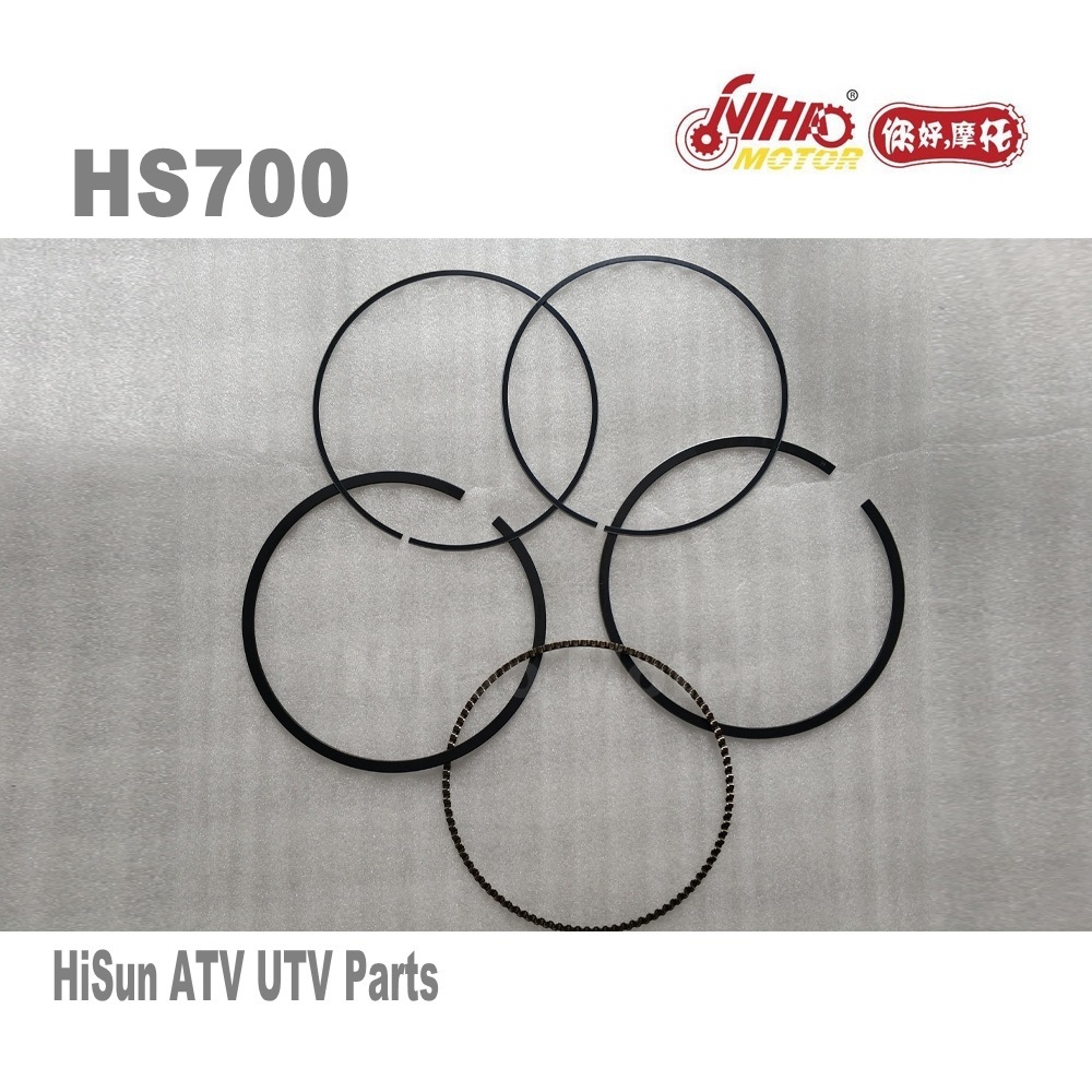 Close up of the 700cc piston ring set for ATV and UTV engines