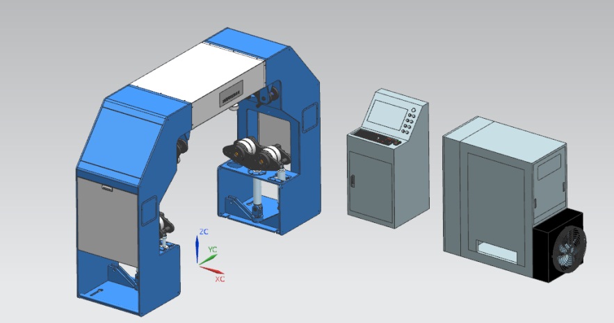 Overview of the bearing condition test jig installed in a depot workshop