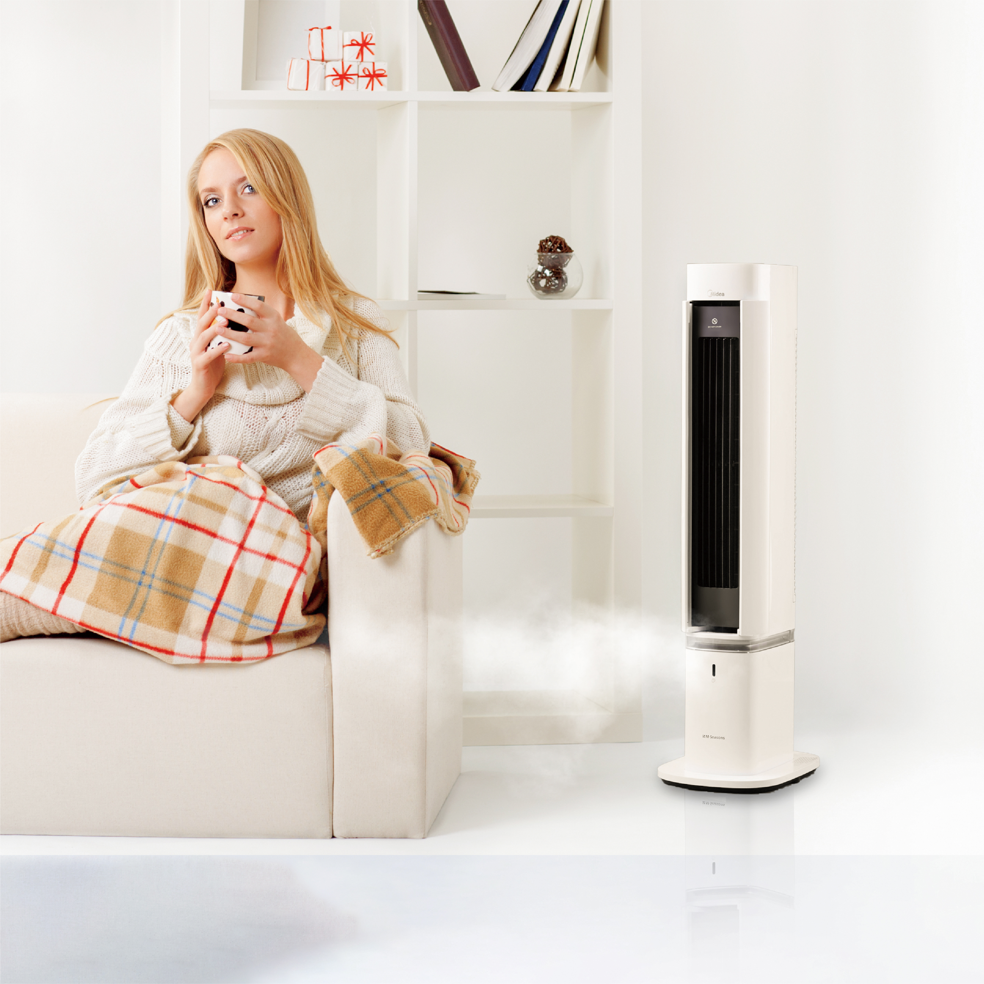 Humid Fan Heater 2-in-1 PTC heater vortex fan heater silent hawk wing mimic Low Noise - Image 2