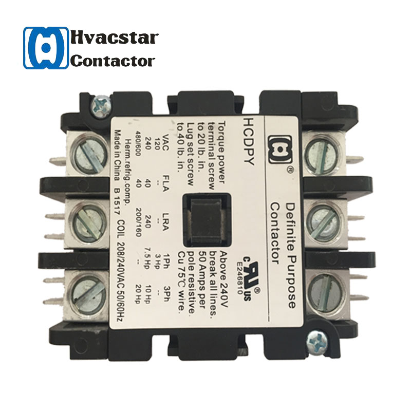 40A 3-Pole AC Definite Purpose Contactor 24-277V
