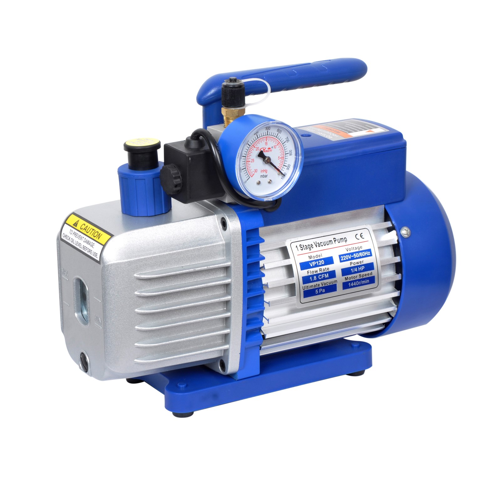 HVAC Portable Dual Stage AC Rotary Vane Refrigerant Vacuum Pump for Air Condition system - Image 3
