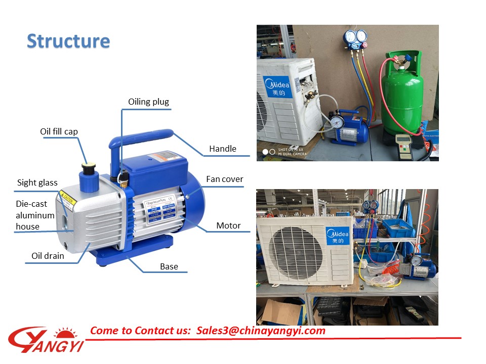 Internal components and structure of the vacuum pump