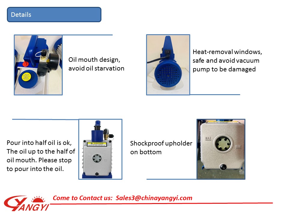 Maintenance features including oil mouth and shockproof base