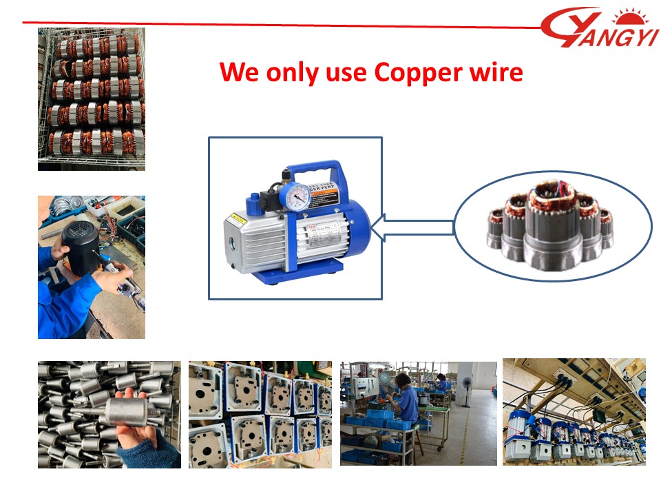High quality copper wire motor construction