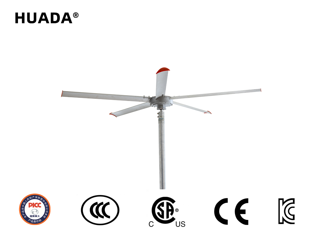Hvls Vertical Fans with Lamp for Ourdoor Shopping Mall Air Ventilation - Image 2