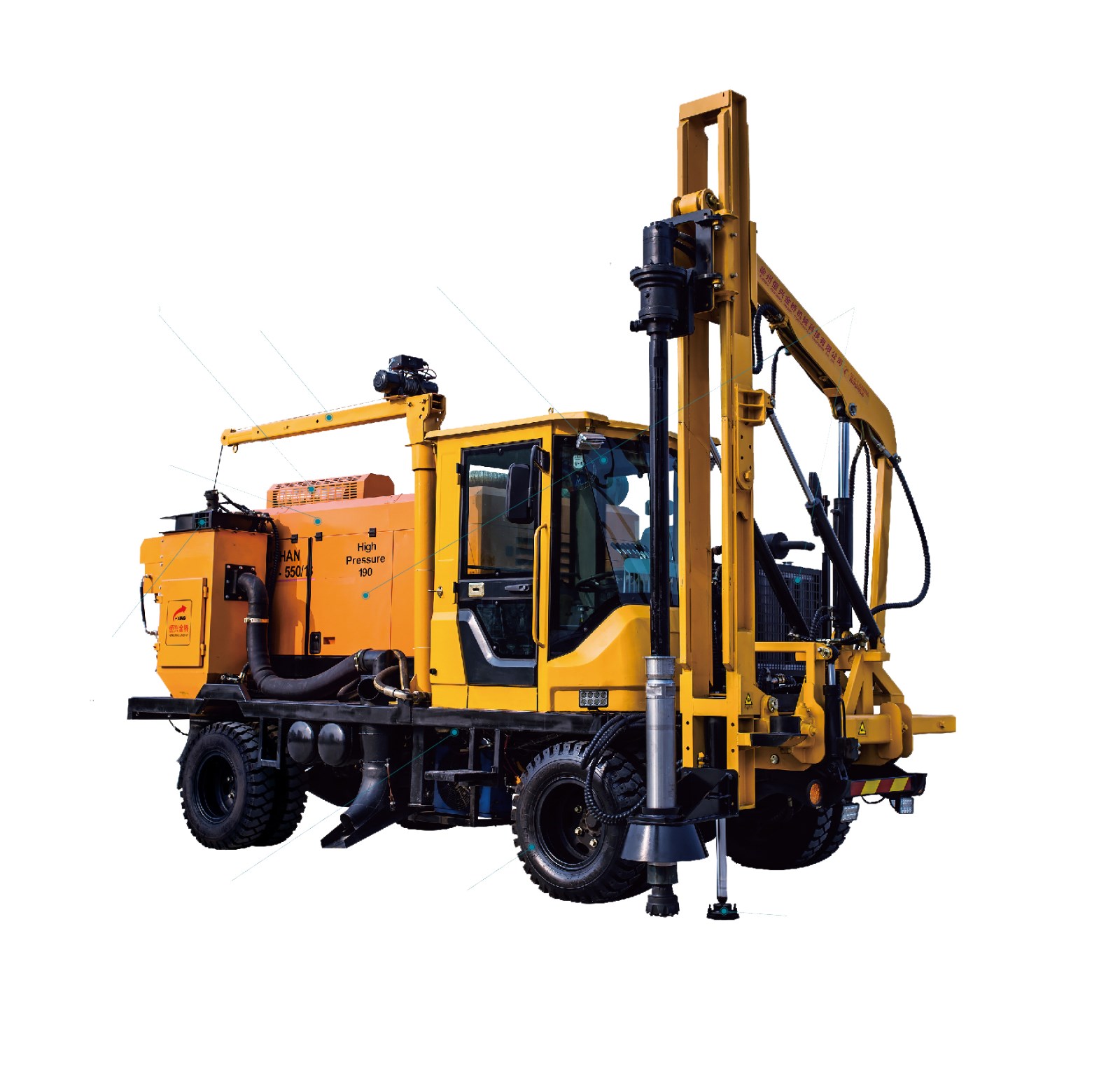 HXT series Highway Guardrail Construction Pile Driver With Air Compressor - Image 3