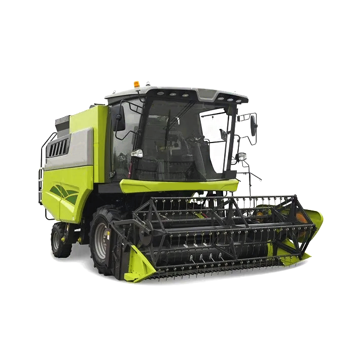 Front view of the hybrid longitudinal flow combine harvester