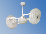 Triple Head Ceiling Fan with Adjustable Cages