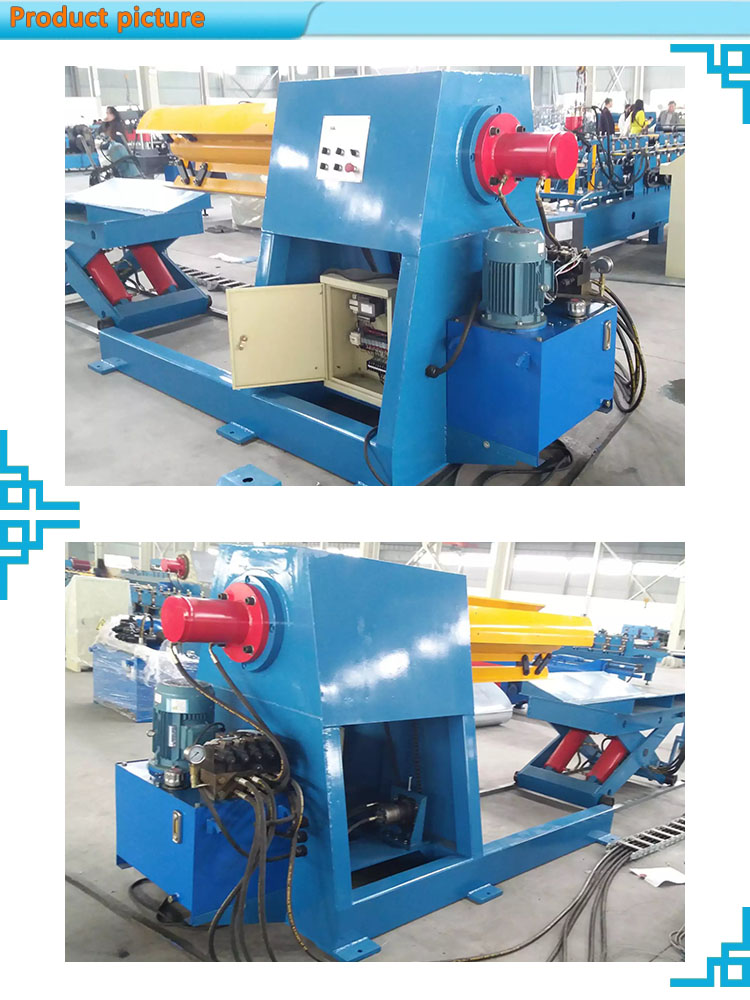 Heavy-duty hydraulic decoiler machine with control panel