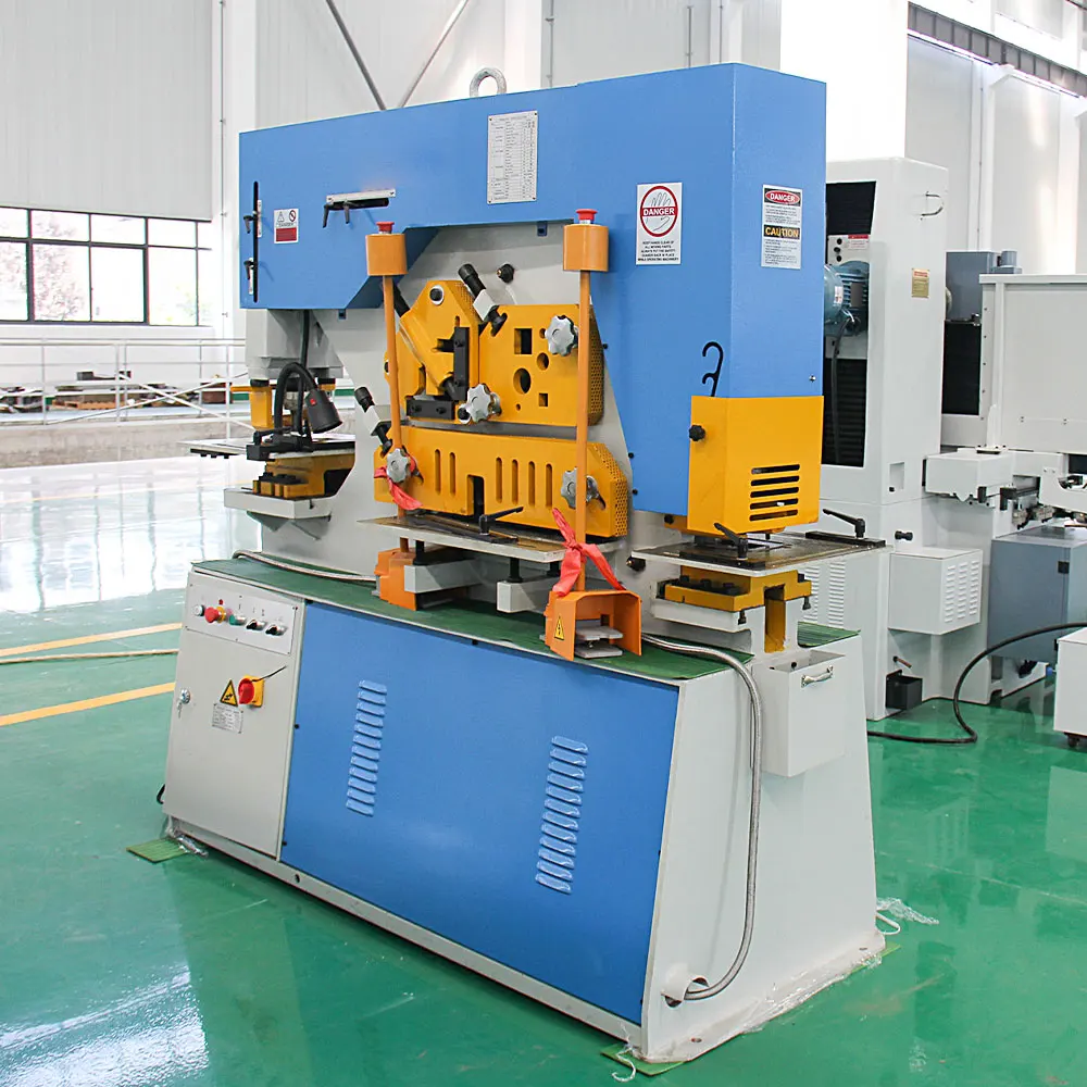 Close up of the PS50 Hydraulic Iron Worker workstation