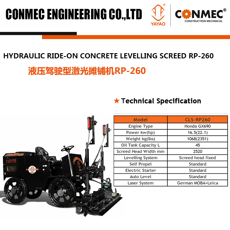 Hydraulic Ride-on CONCRETE LEVELLING SCREED - Image 3