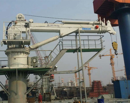 Marine Hydraulic Telescopic Crane for Ship Cargo Handling