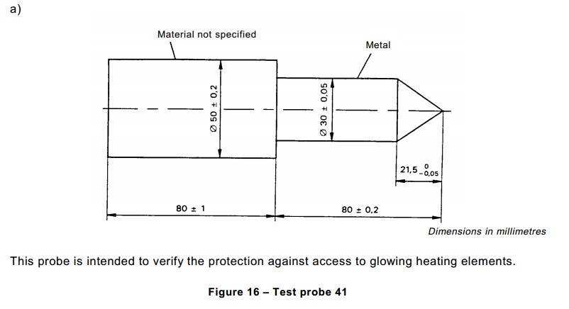 IEC60065 IEC61032 IEC60529 Test Probe 41，Test Thorn probe - Image 2