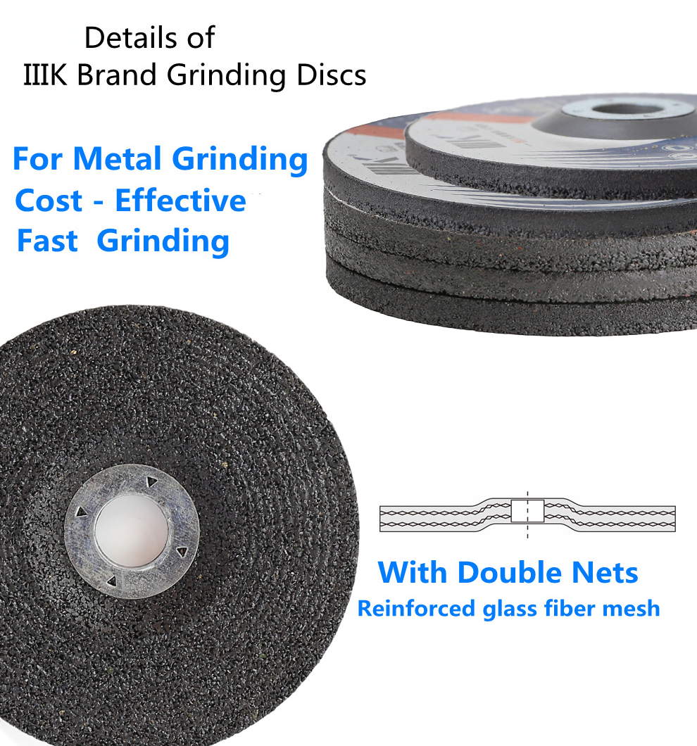 Close-up of the grinding wheel showing reinforced double net structure