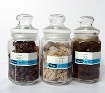 Resin Samples in Glass Jars