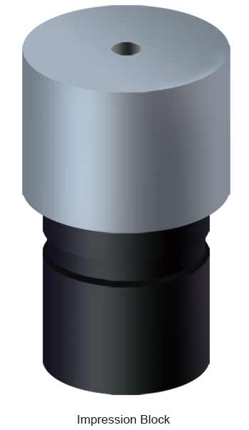 Cylindrical Impression Block with Alignment Bore
