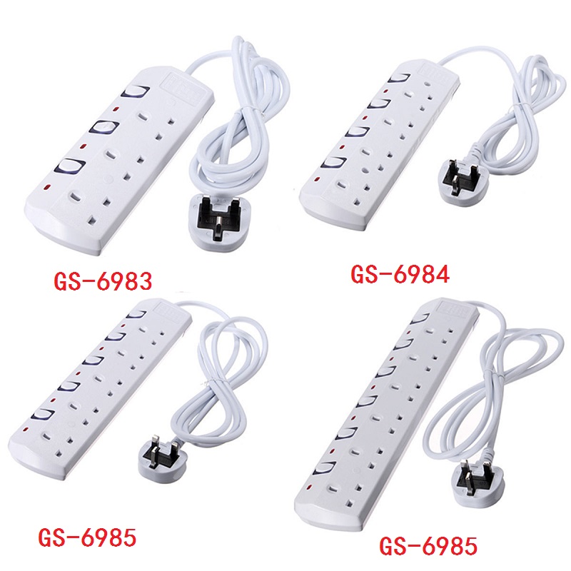 UK Power Extension Strip with Independent Switches