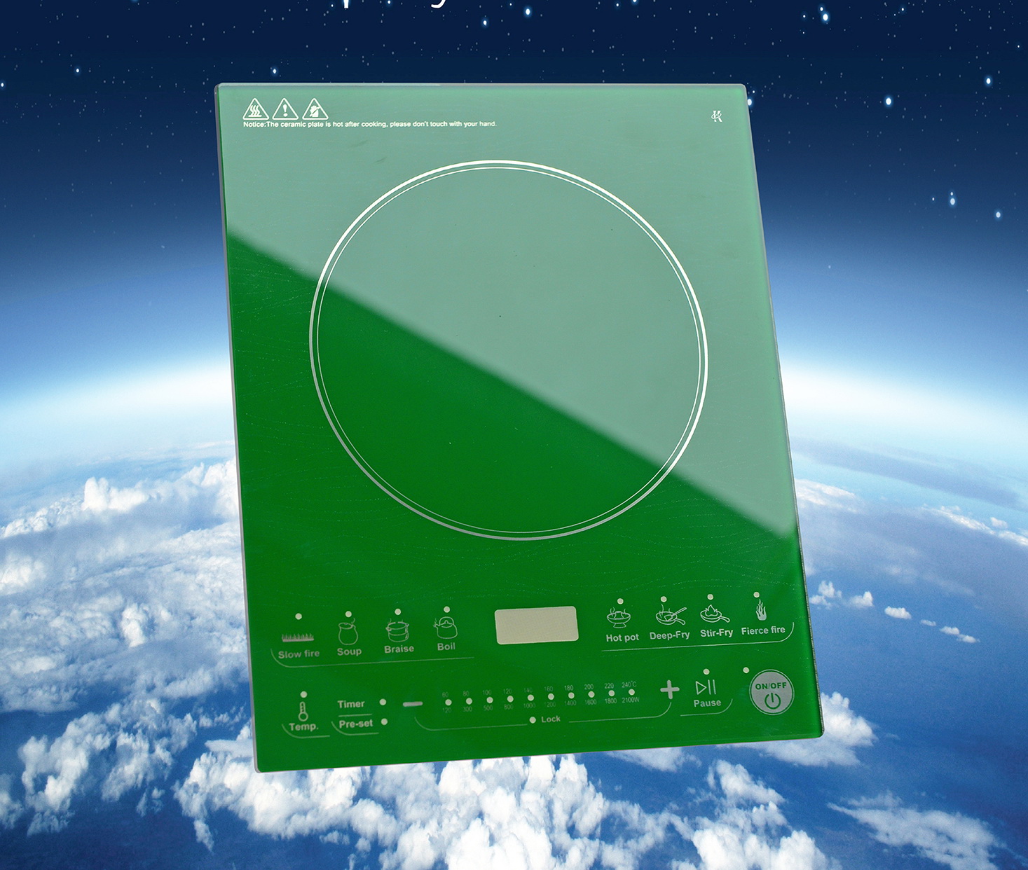 Electric Induction Cooktop with Multiple Cooking Modes