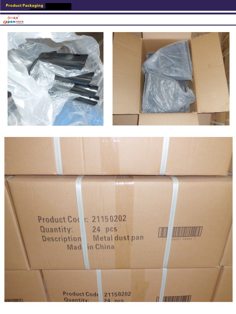 Industrial Steel Dustpan Trolley with Adjustable Height