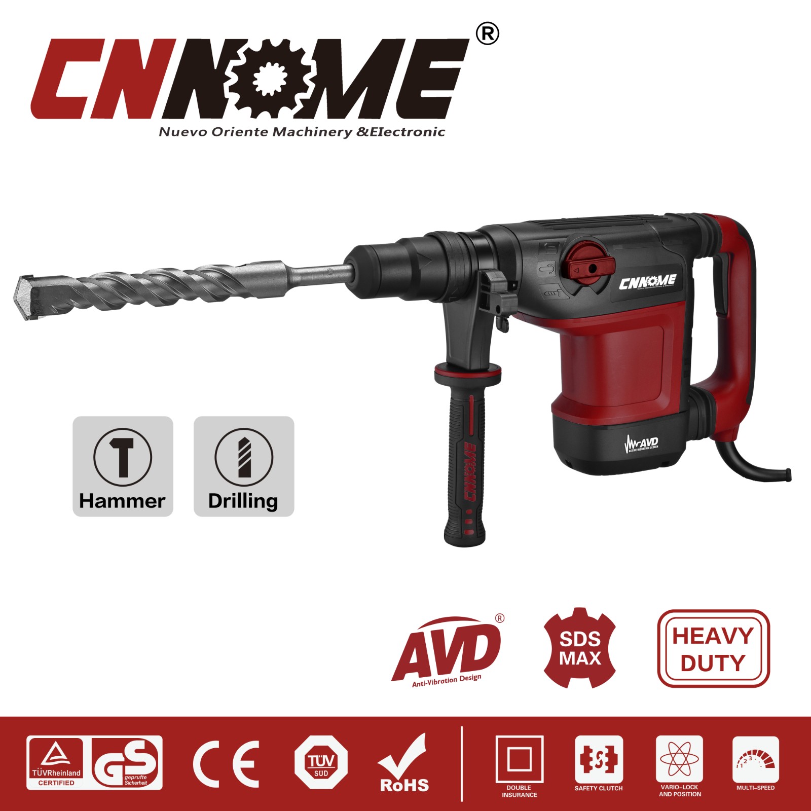 Industrial Level Heavy Duty 42 mm SDS-Max Rotary Hammer - Image 2