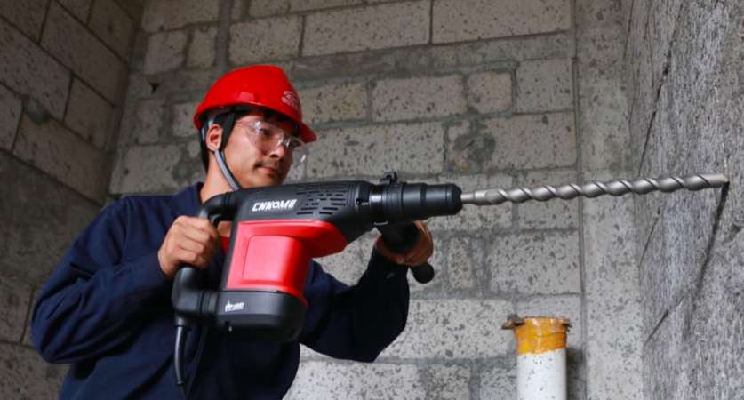 Close up view of the rotary hammer