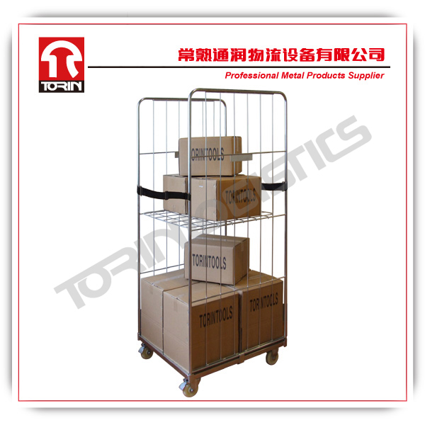 Steel Wire Mesh Roll Container for Cargo Storage