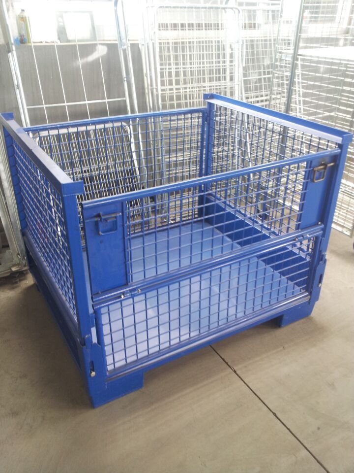 Industrial Welded Warehouse Storage Folding Wire Container - Image 3