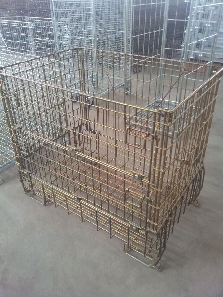 Industrial Welded Warehouse Storage Folding Wire Container - Image 2