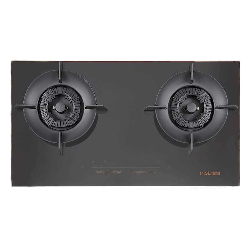 Two-Burner NG Glass Cooktop with AI
