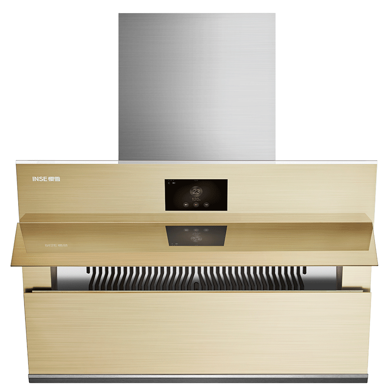 Slide-Out Kitchen Range Hood with App Control and Display Screen